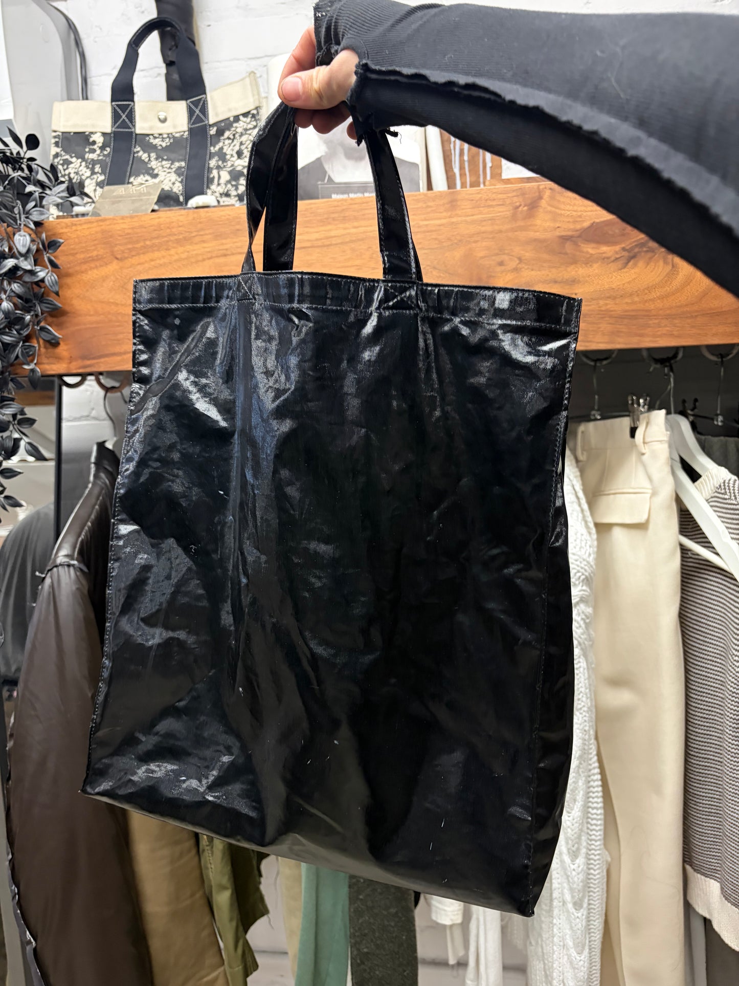 Gucci ‘Montecarlo’ Black Vinyl Tote Bag