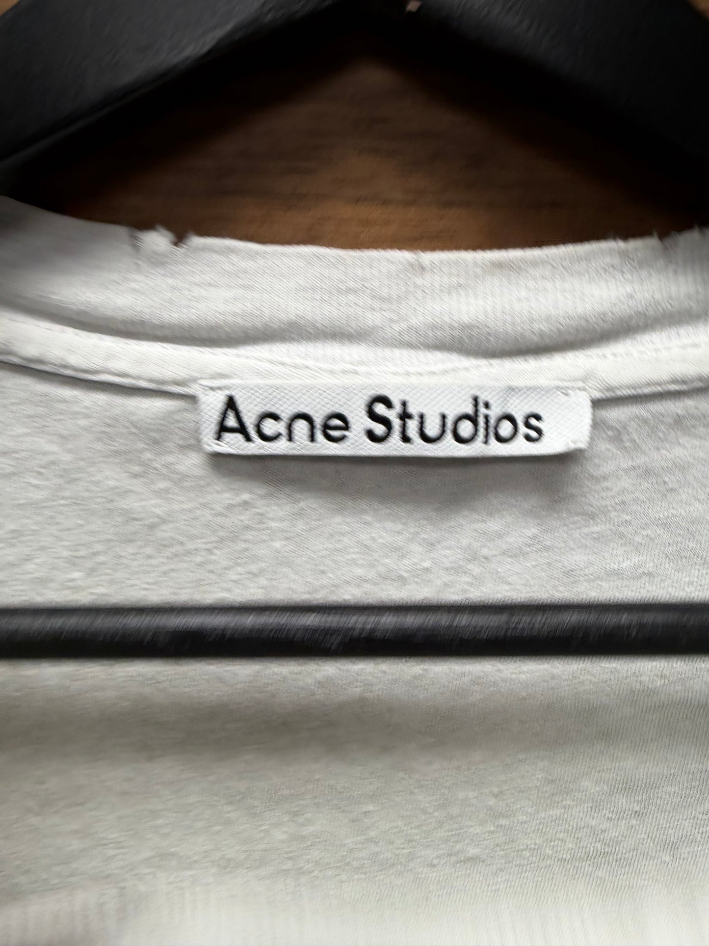 Acne Studios ‘Stockholm Logo’ Distressed White Oversized T-Shirt
