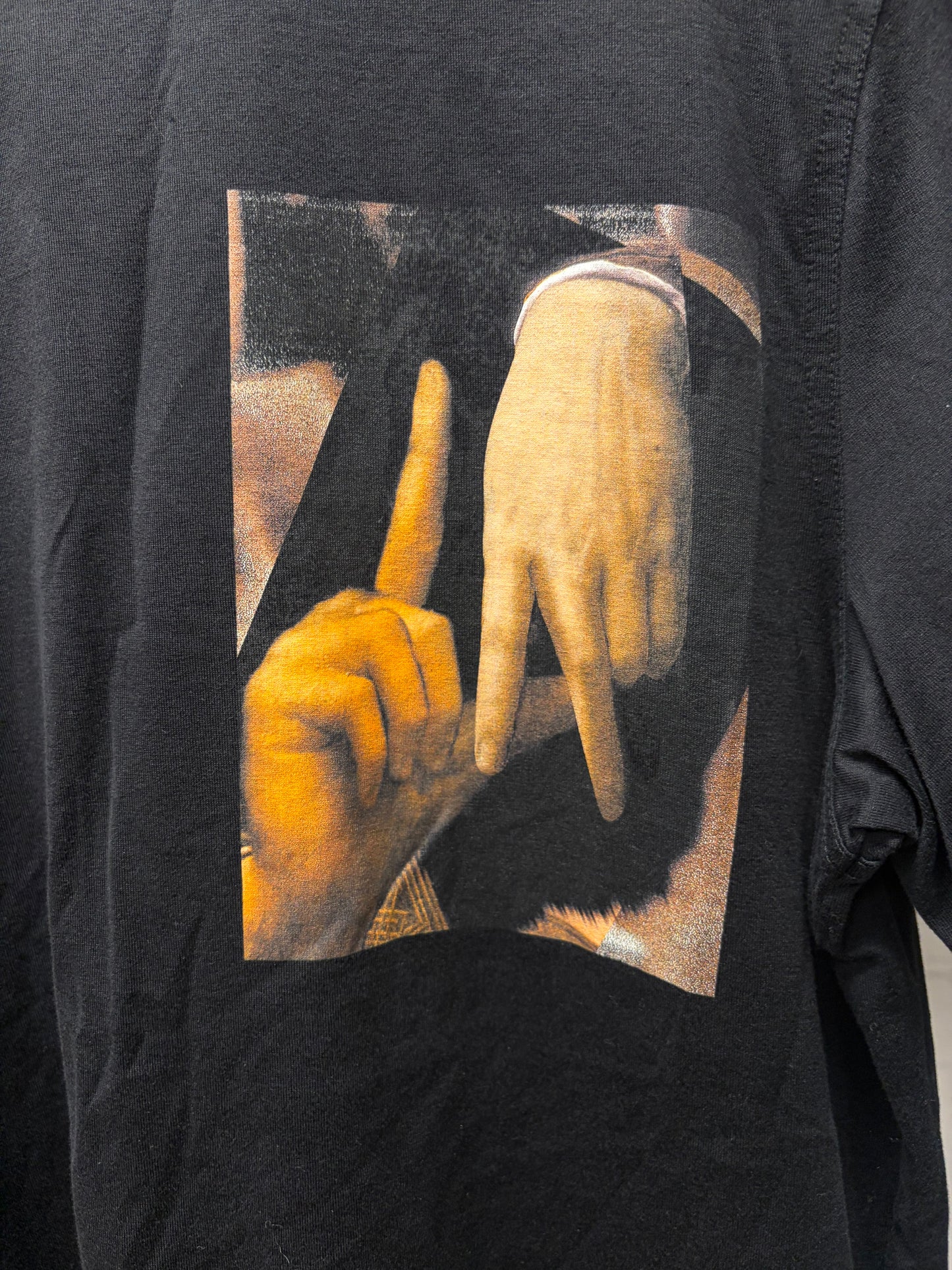 2015 Givenchy by Ricardo Tisci ‘L.A. Hand Signs’ Black Graphic T-Shirt