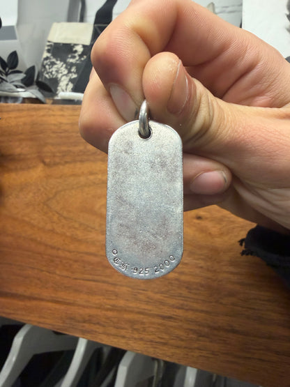 Chrome Hearts ‘Los Angeles Store Exclusive’ 925 Silver Raised Star Dog-Tag Pendant