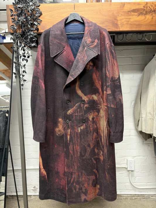 AW2022 Yohji Yamamoto x Bekinski Double Breasted Wool Full Length Coat