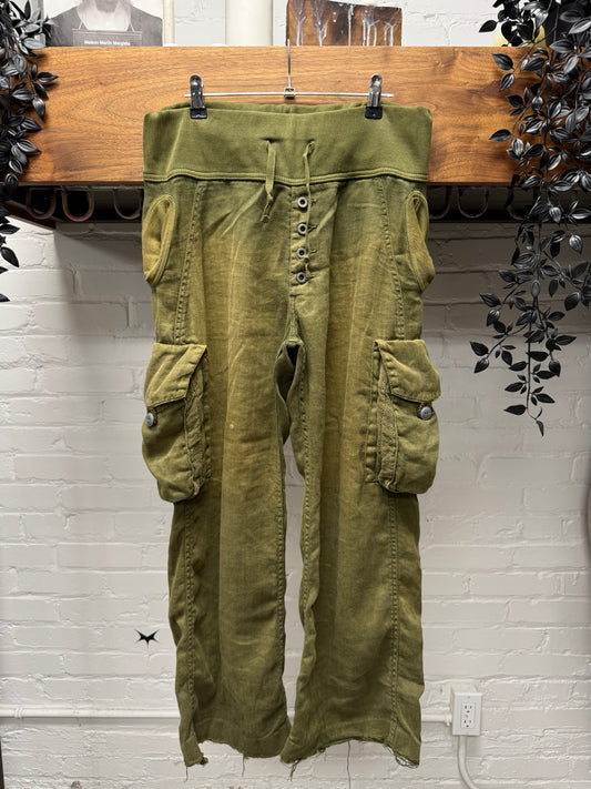 Kapital Sun Faded Green ‘Sailor’ Drawstring Cargo Pants