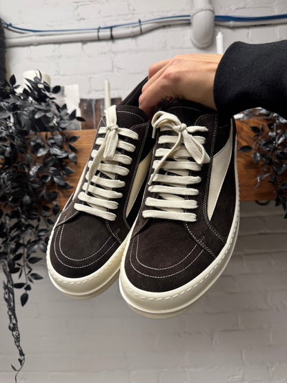 Rick Owens Mainline Brown Suede ‘Vans’ Low Top Sneakers