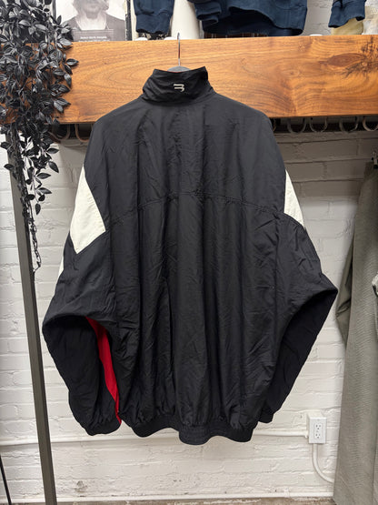 2020 Balenciaga ‘Sporty-B’ Black/Red Oversized Windbreaker