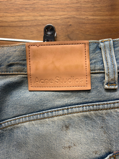 Acne Studios Mud Wash ‘Super Baggy’ Blue Wide Leg Denim