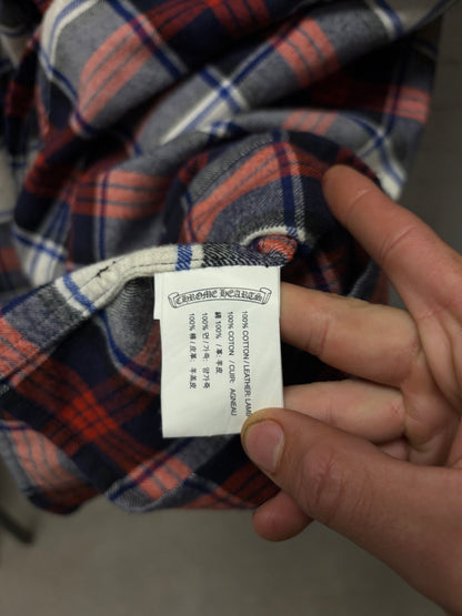 Chrome Hearts ‘Front Pocket’ Leather Cross Patch Flannel
