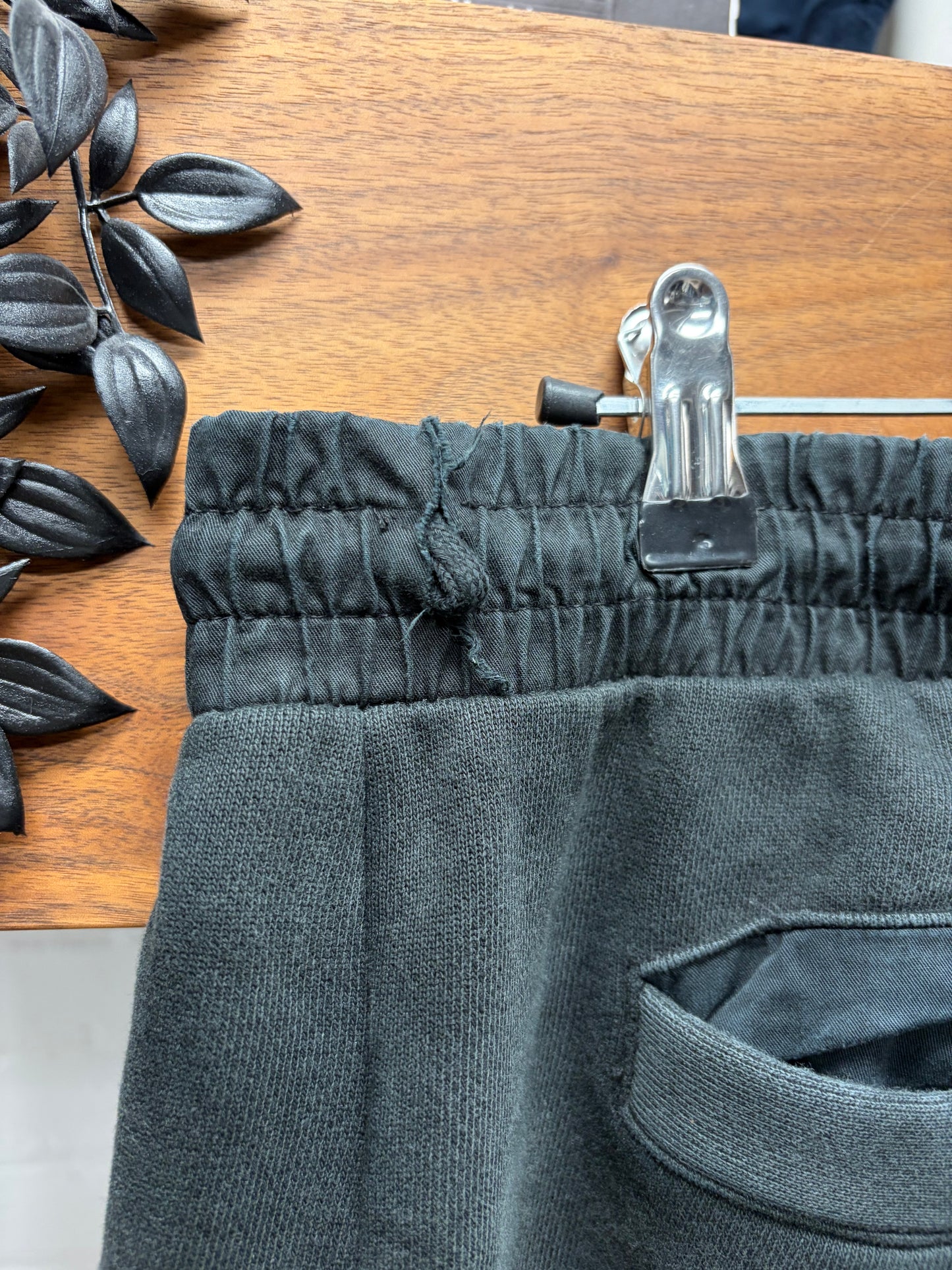 Entire Studios ‘Soot Black’ Utility Cargo Wide Leg Sweatpants