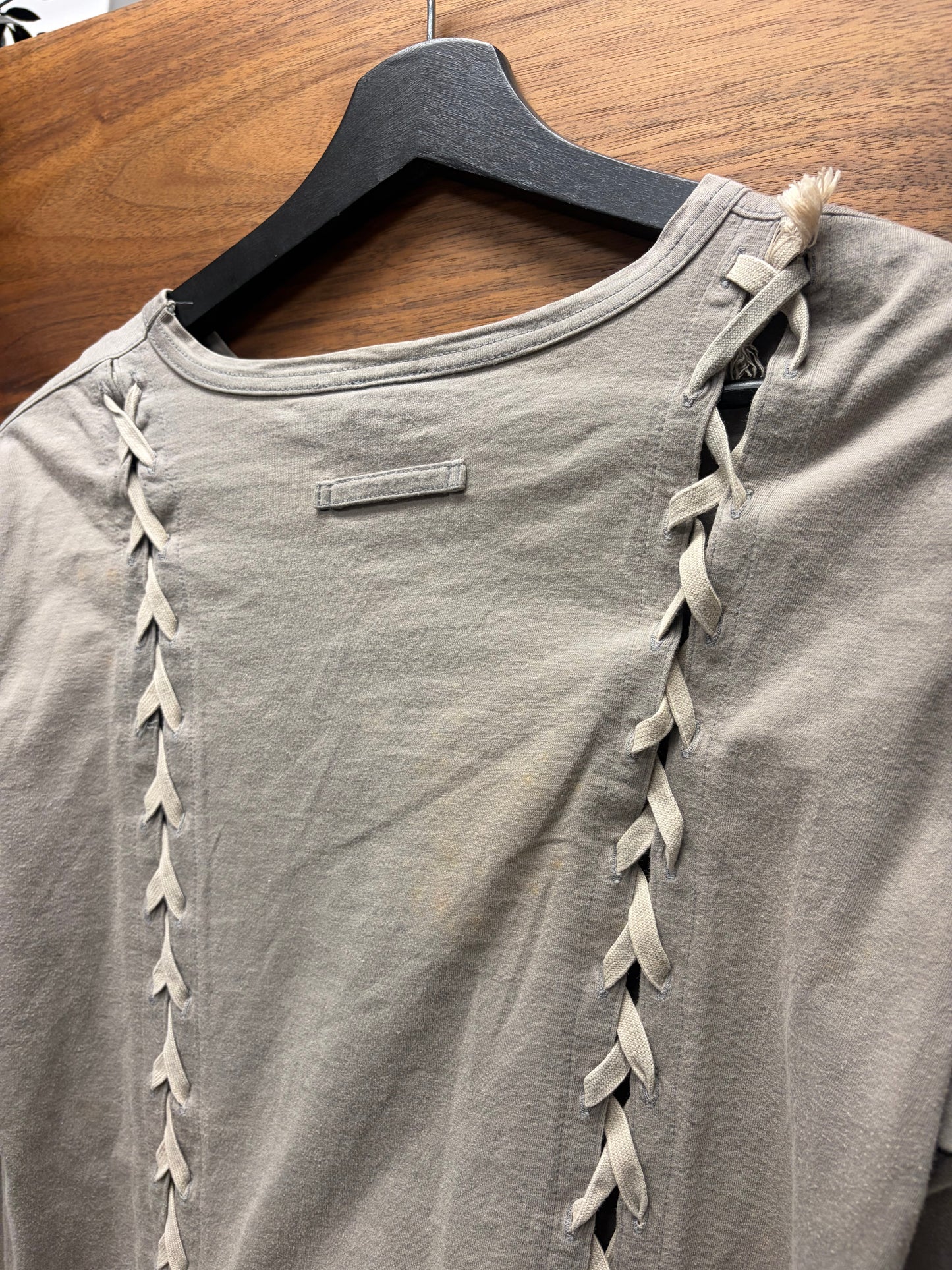 Jean Paul Gaultier Homme ‘Lace-Back’ Baseball Sleeve Shirt