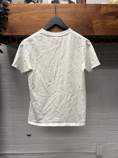 SS2004 Number (N)ine ‘Patti Smith’ Distressed White Graphic T-Shirt