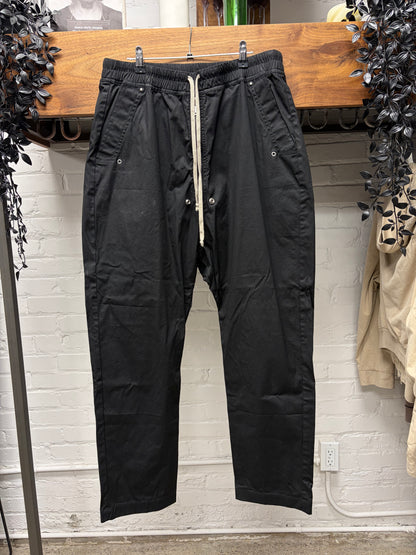 AW2024 Rick Owens ‘Porterville’ Black Drop Crotch Drawstring Pants