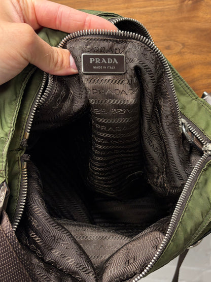 Prada Tessuto Nylon ‘Sun-Faded’ Green Crossbody Bag