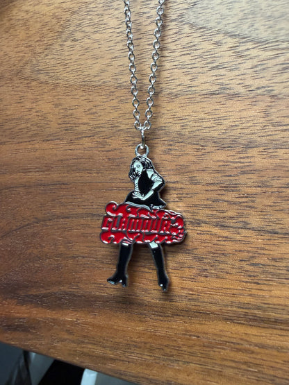 Hysteric Glamour ‘Guitar Girl’ Silver Tone Necklace & Pendant