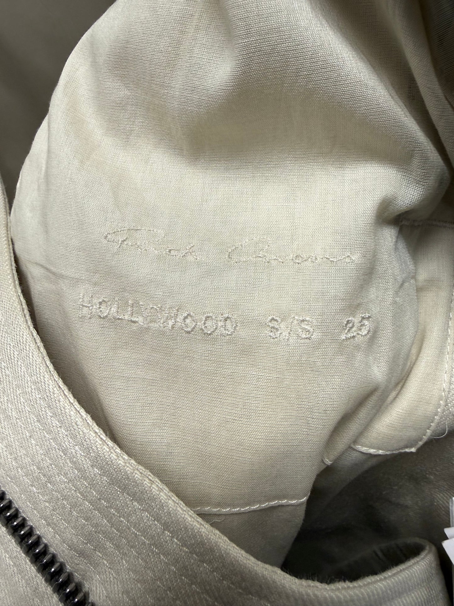 SS2025 Rick Owens ‘Hollywood’ Pearl Grey Bomber Jacket