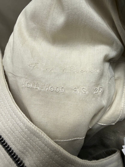 SS2025 Rick Owens ‘Hollywood’ Pearl Grey Bomber Jacket