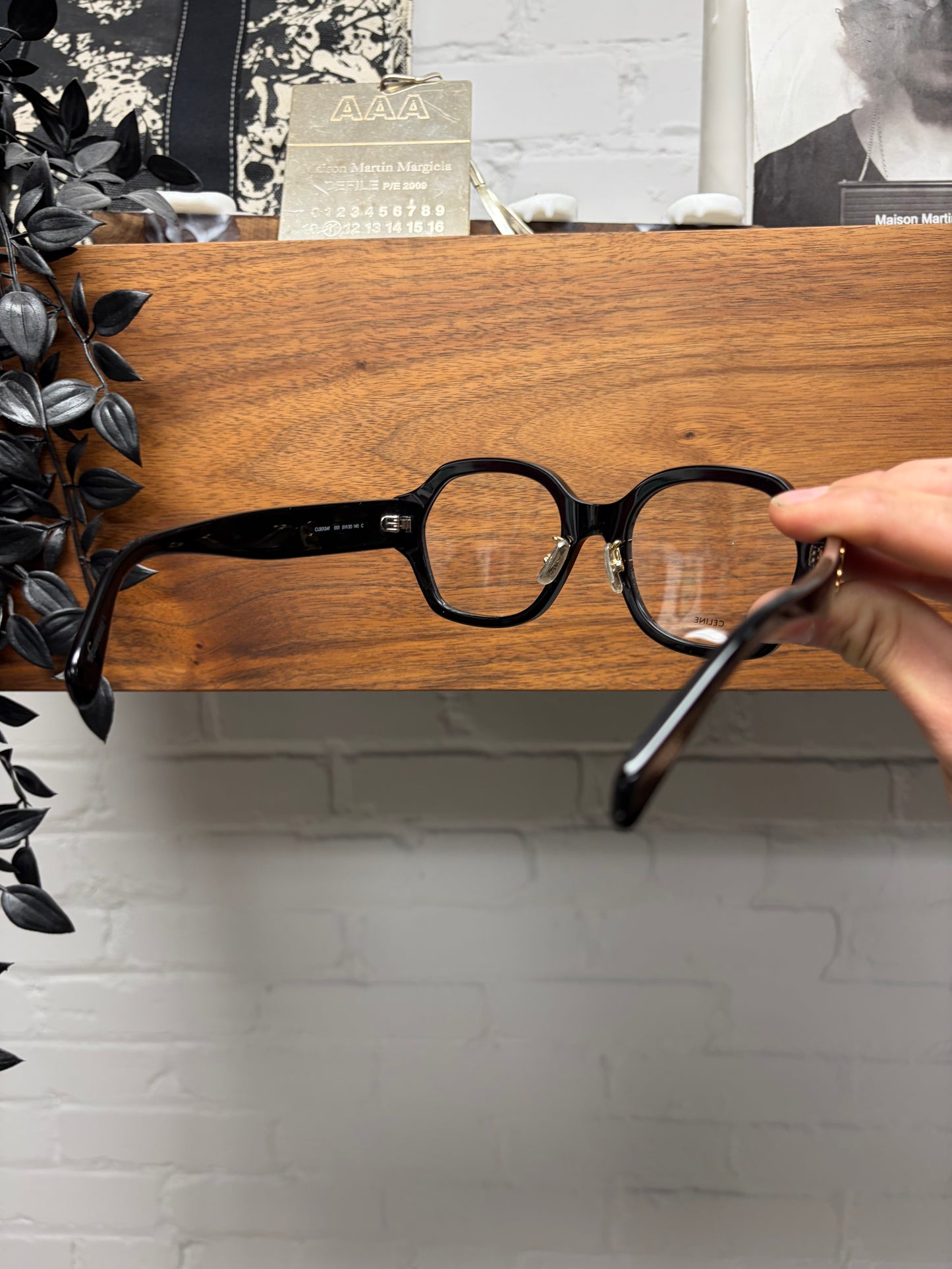 Celine ‘CL50134F’ Rounded Glossy Black Optical Glasses