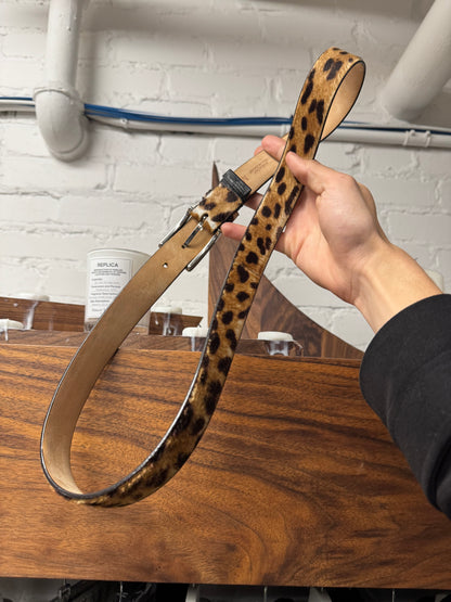Maison Margiela ‘Pony-Hair’ Leopard Patterned Leather Belt