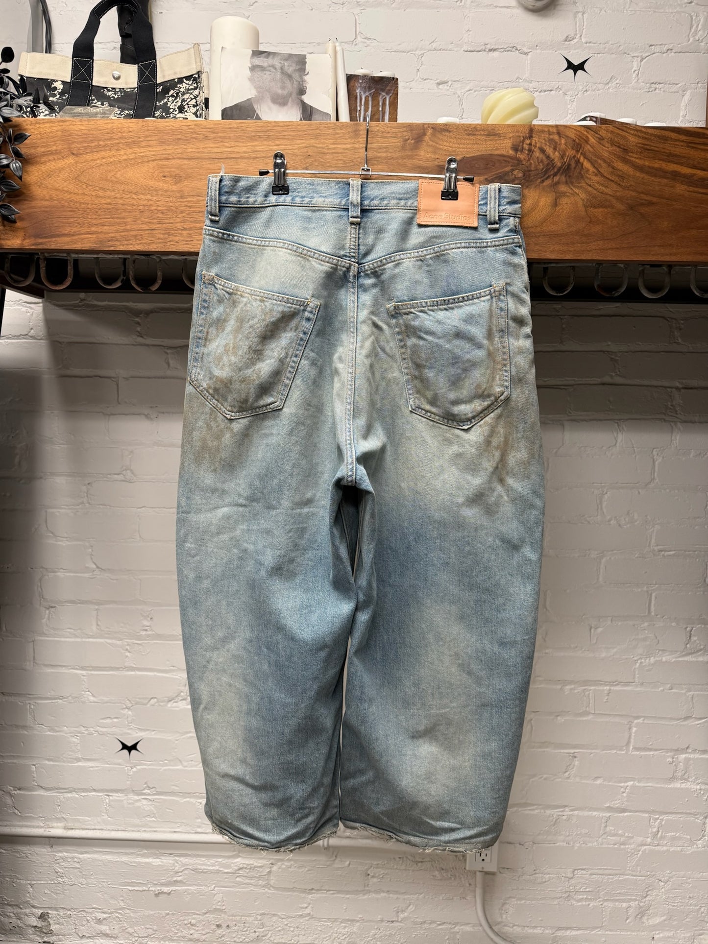 Acne Studios Dirt Washed Blue ‘Super Baggy’ Wide Cut Denim