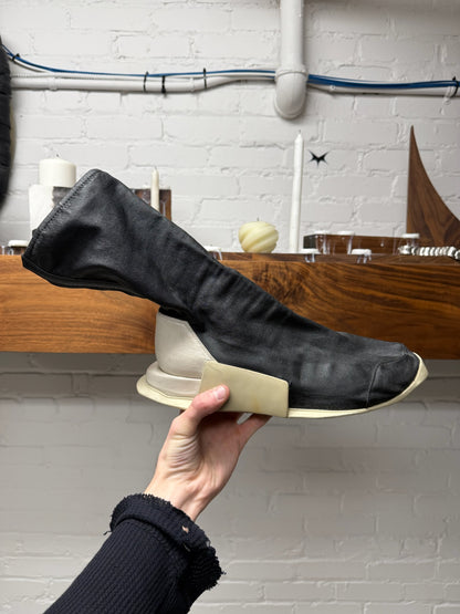 Rick Owens x Adidas ‘Level’ Leather Sock Runner Sneakers