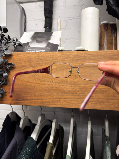 Versace Pink/Silver ‘Medusa Logo’ Rectangular Shape Prescription Glasses