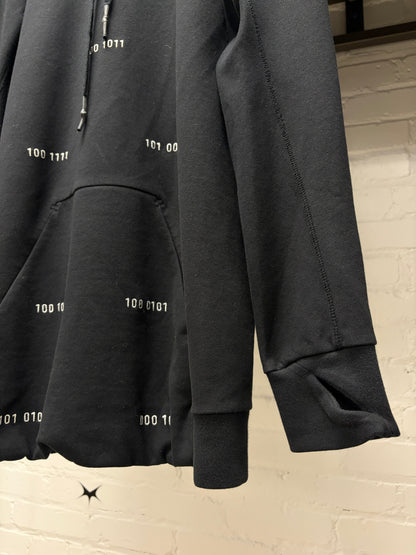 11 by Boris Bidjan Saberi ‘Code’ Embroidered Mask & Thumbhole Hoodie