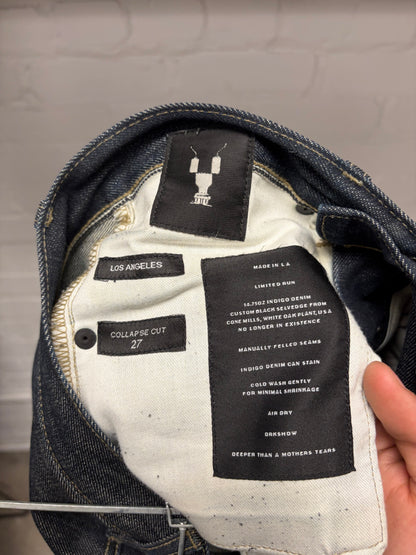 Rick Owens ‘Collapse Cut’ USA Made Raw Selvedge Denim