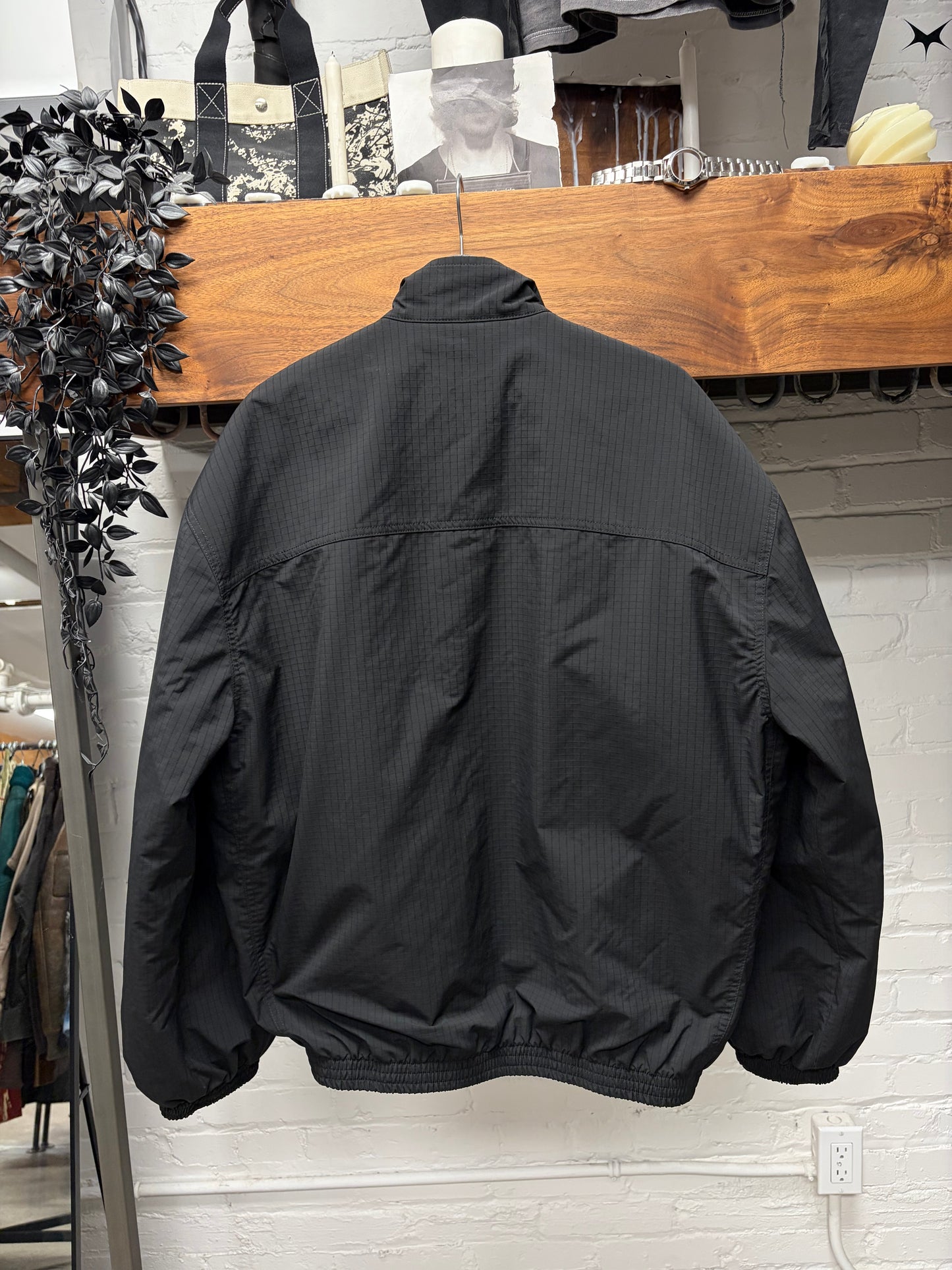 Balenciaga ‘Kick Logo’ Black Ripstop ‘Cocoon’ Jacket