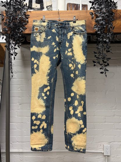 Alexander McQueen Bleach Dyed Skinny Jeans