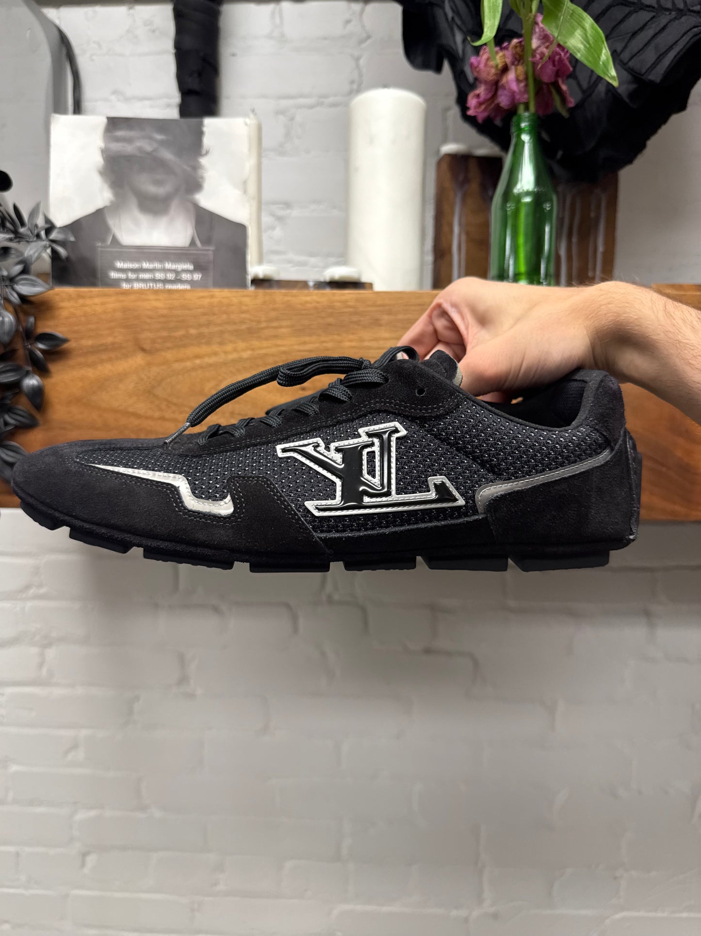 Louis Vuitton ‘Rally’ Black Suede Low Top Sneakers