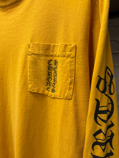 Chrome Hearts Yellow ‘Script Logo’ Long Sleeve Shirt