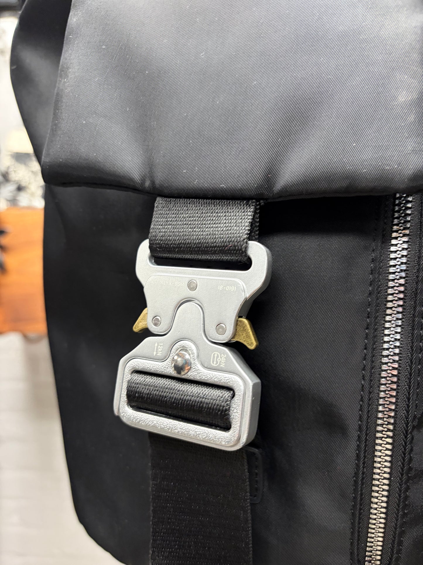 Alyx Studios ‘Roller Buckle’ Black Nylon Backpack