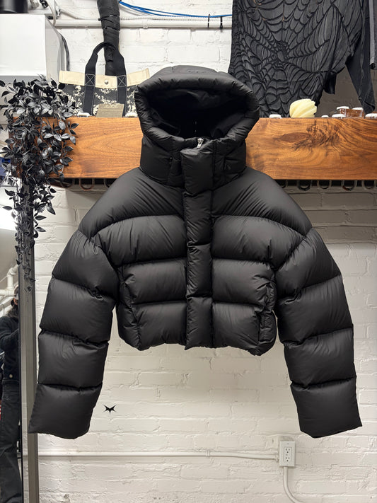 Entire Studios ‘MML’ Hooded Black Cropped Puffer Jacket