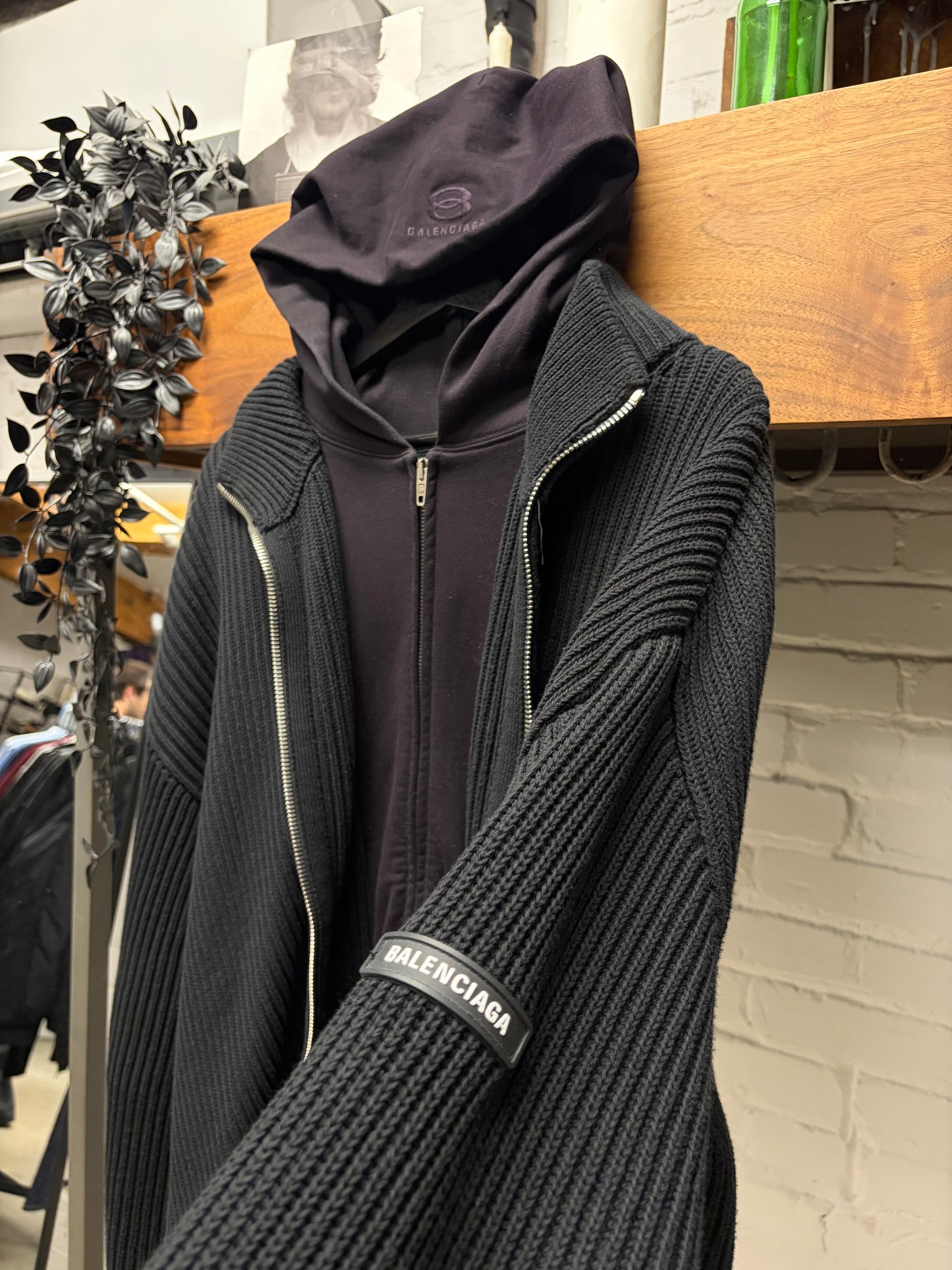 2023 Balenciaga ‘Unity Sports Logo’ Double Layered Ribbed Knit + Hoodie
