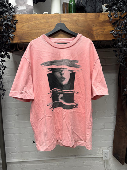 SS2019 Maison Margiela ‘Silhouette’ Faded Pink Graphic T-Shirt
