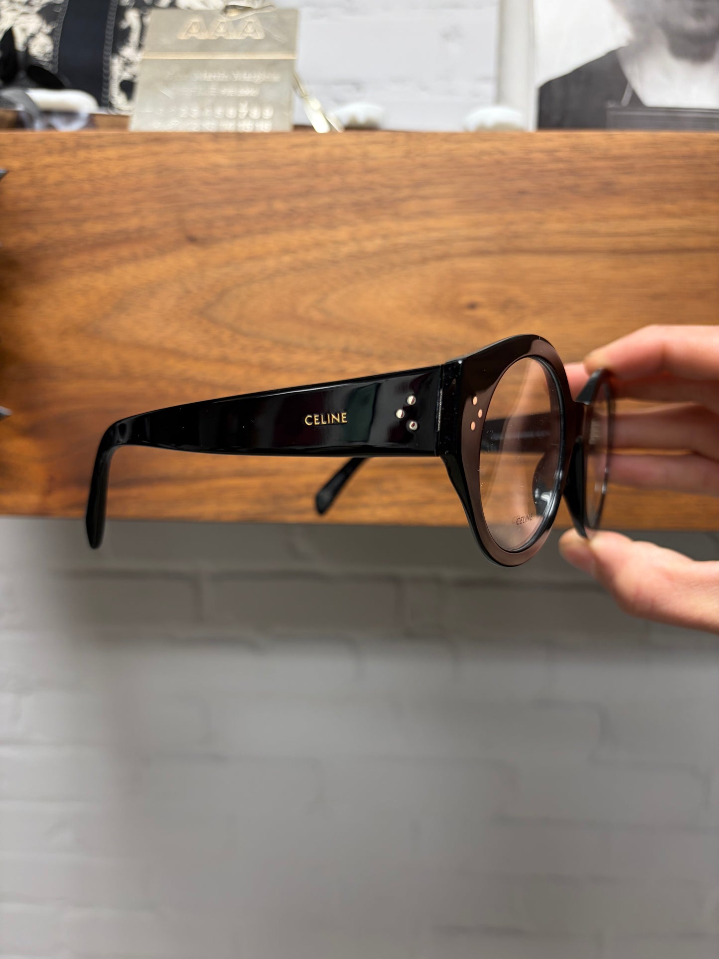 Celine ‘CL501231’ Rounded Black Acetate Optical Glasses