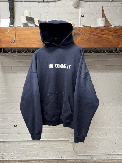 SS2022 Balenciaga ‘No Comment’ Faded & Distressed Pullover Hoodie