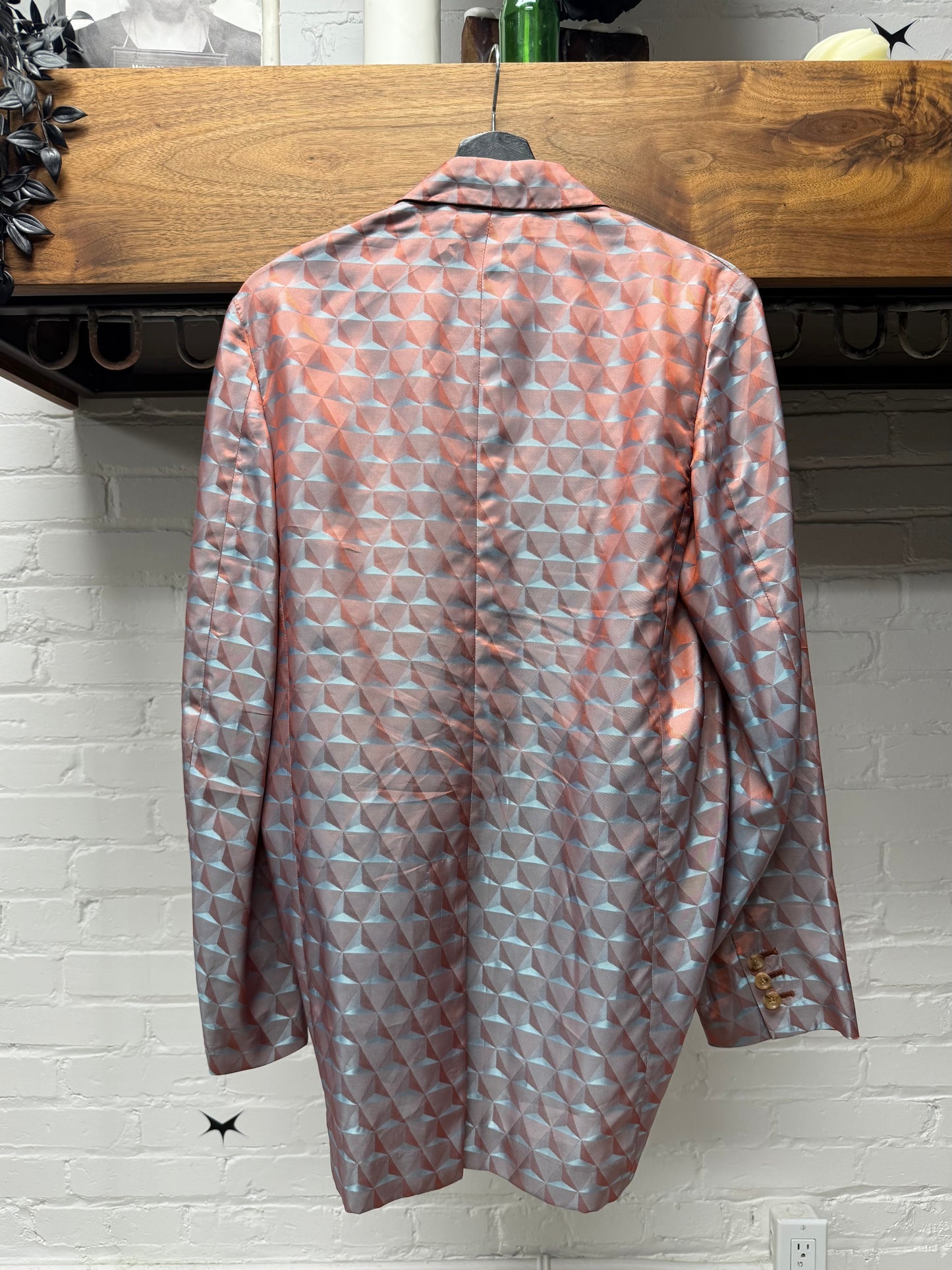 SS2019 Comme Des Garçons Homme Plus Deformed Shape Pink/Teal Blazer