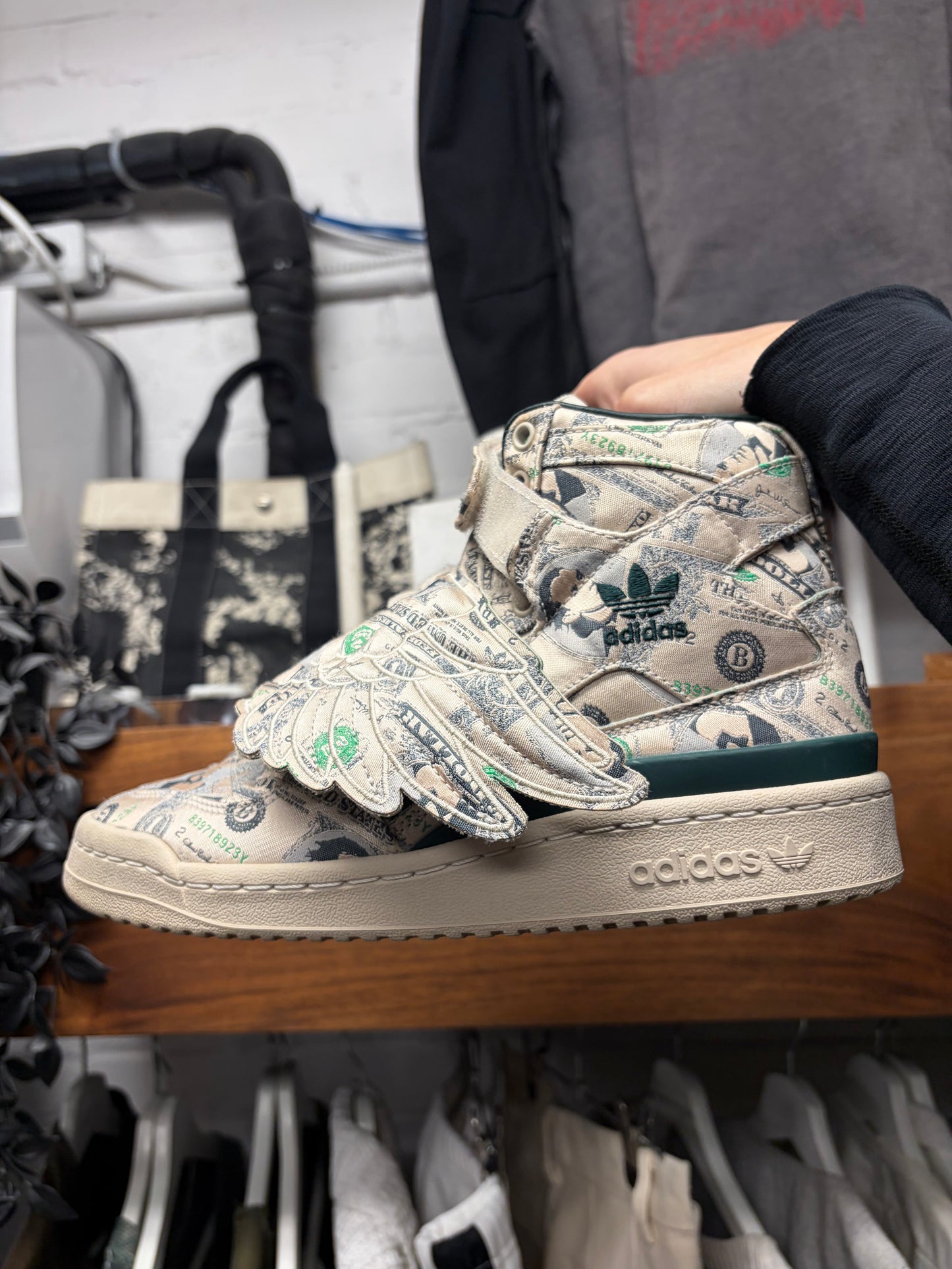 Jeremy Scott x Adidas Forum ‘Wings 1.0’ Money High Top Sneakers