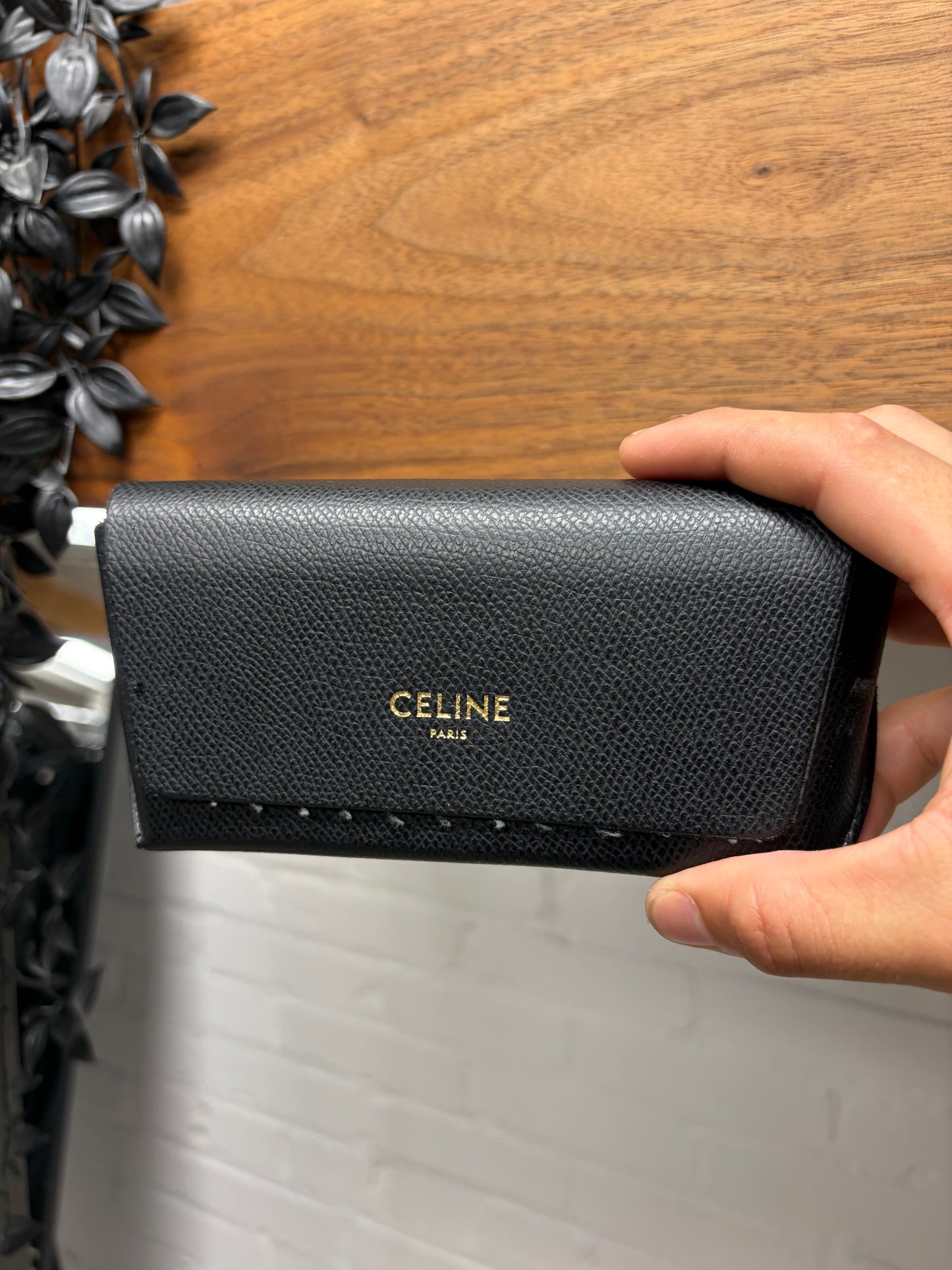 Celine Boxy Square Shape Glossy Black Sunglasses