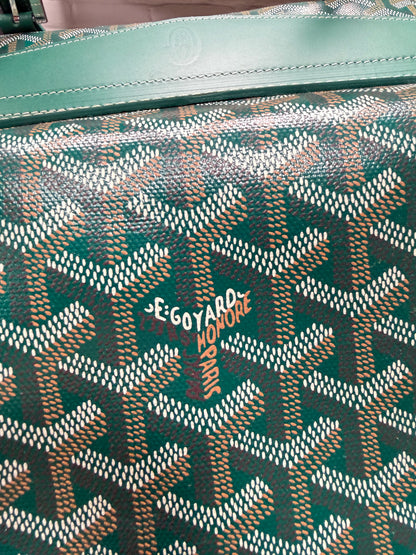 Goyard ‘Boeing 55’ Green Canvas Monogram Weekender Duffle Bag