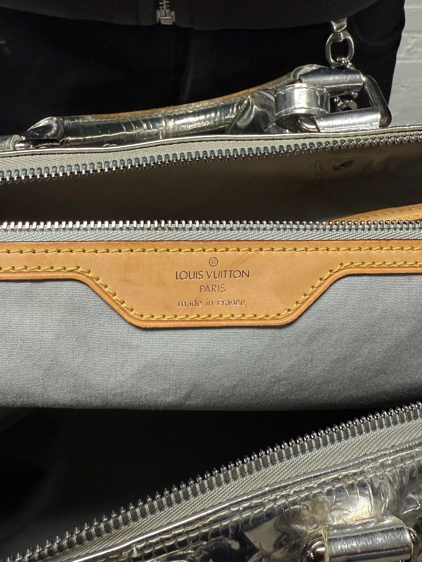 Louis Vuitton by Virgil Abloh ‘Keepall 55’ Silver Coated Duffle Bag