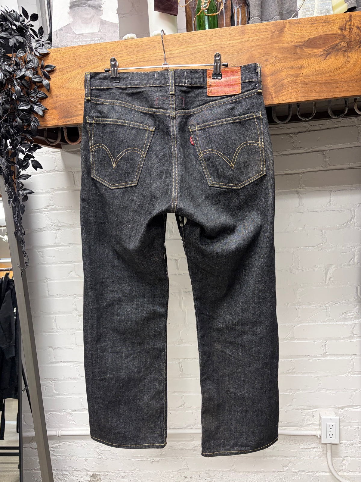 2007 Junya Watanabe x Corso Como x Levi’s ‘503’ Hand Painted Black Bootcut Denim