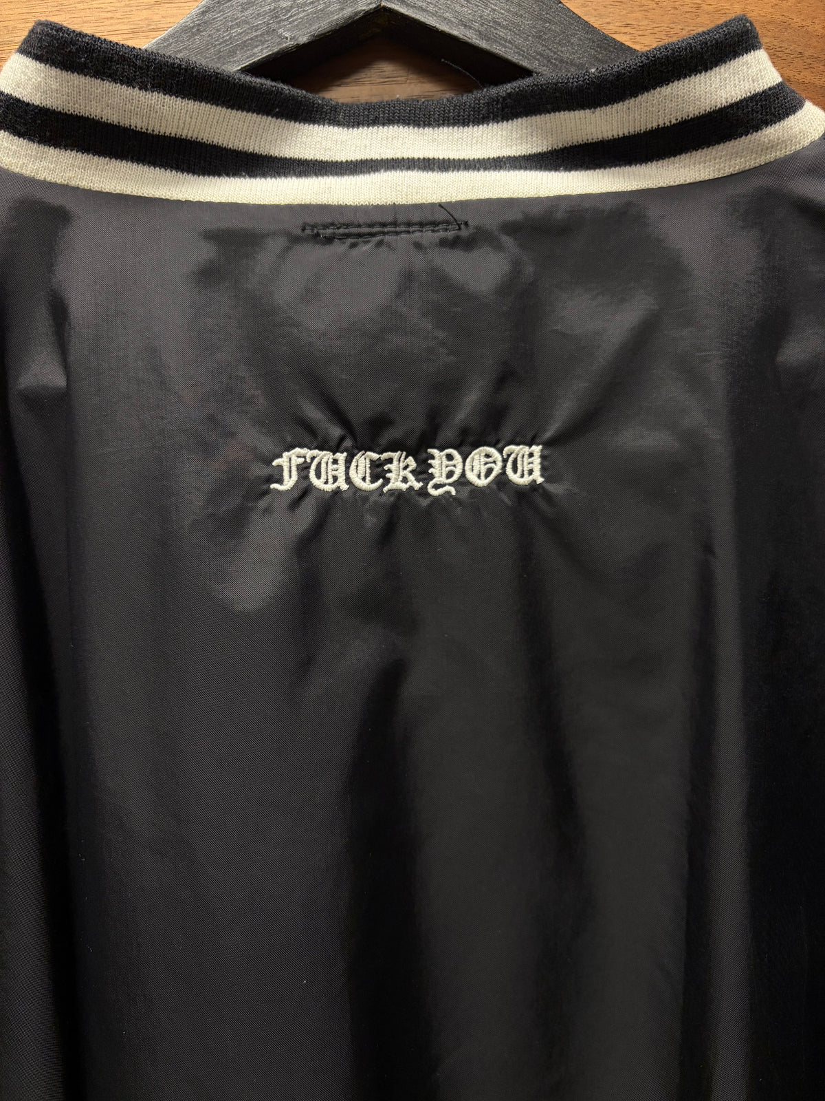 Chrome Hearts ‘Script Logo’ Black/White Nylon Pullover Bomber