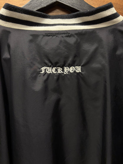 Chrome Hearts ‘Script Logo’ Black/White Nylon Pullover Bomber