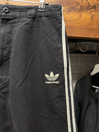 Balenciaga x Adidas Ripstop Cutoff Over Knee Shorts
