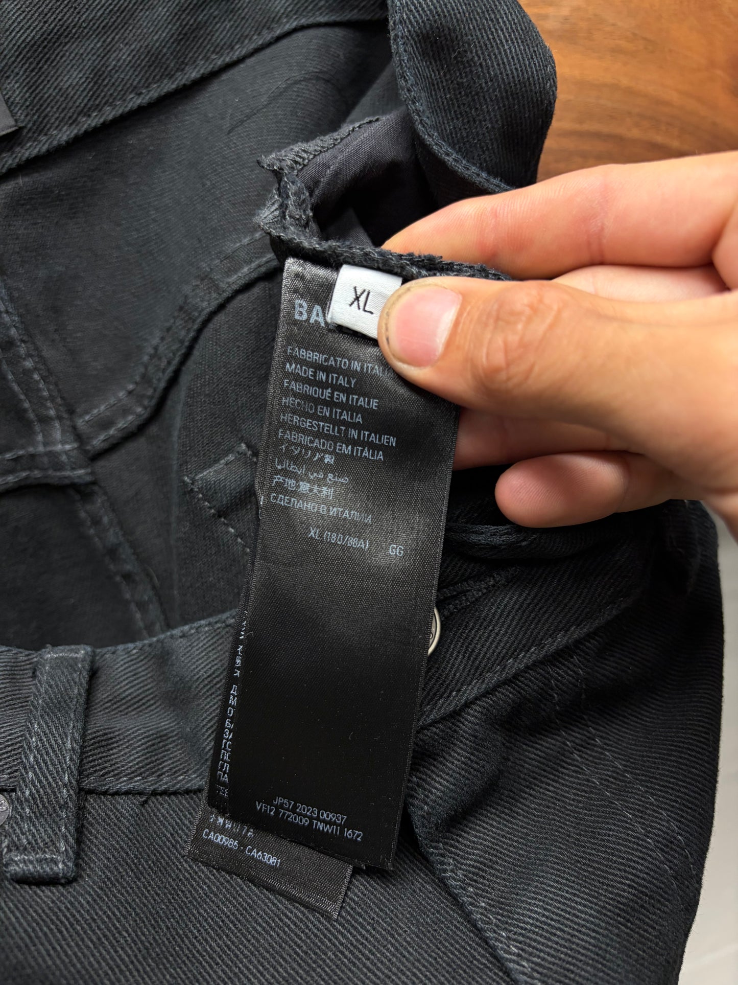 2023 Balenciaga ‘Flared Cut’ Black Bootcut Denim