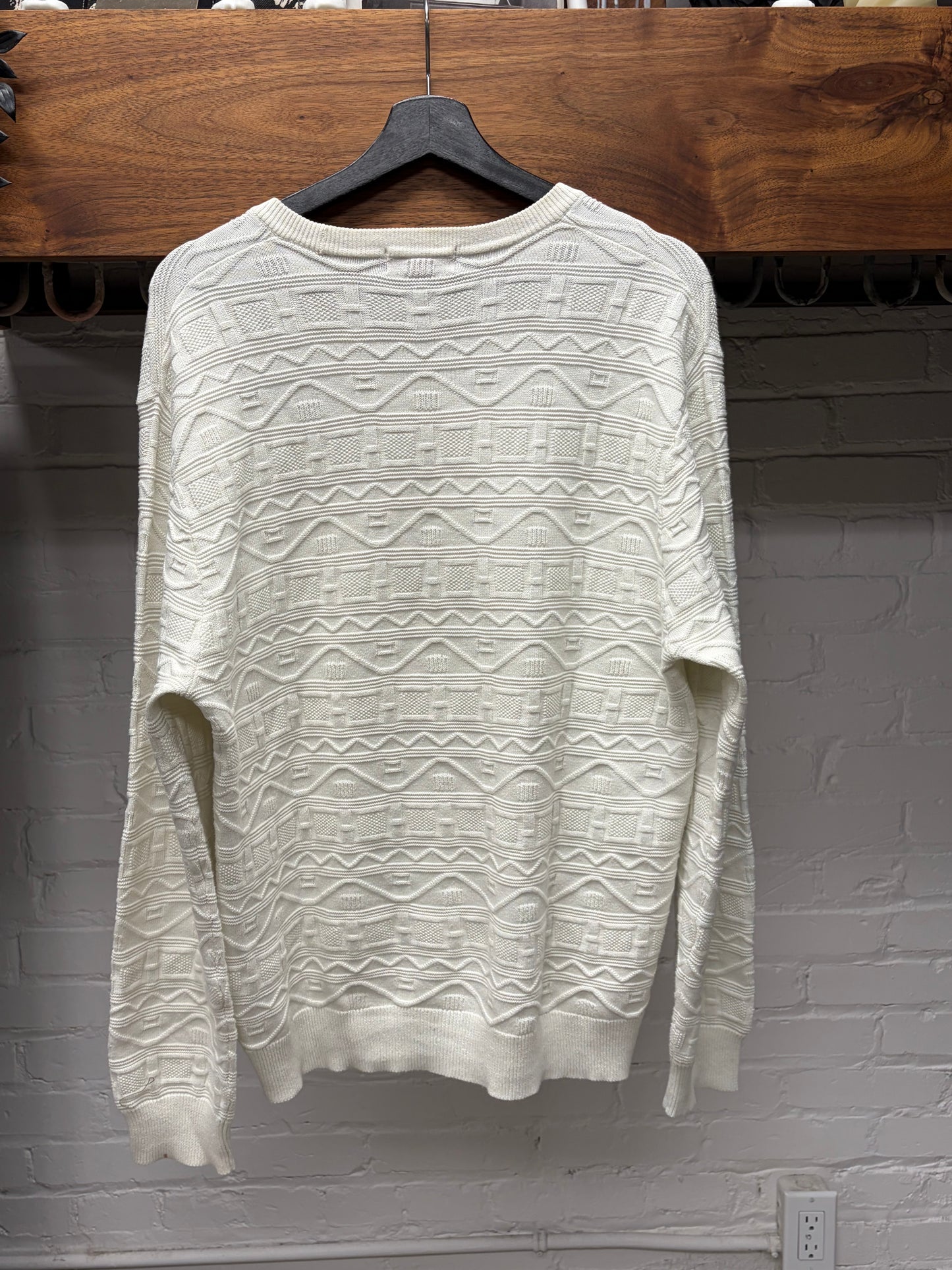 SS2014 Supreme Cream White ‘Jacquard’ Knit Sweater