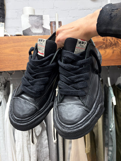 Mihara Yasuhiro ‘Melted Sole’ Black Leather Low Top Sneakers
