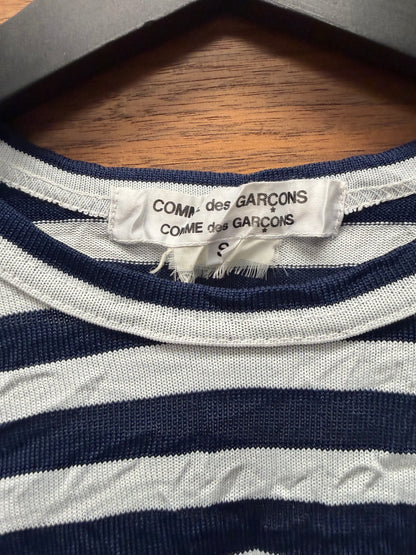 Comme Des Garçons Blue/White Striped Long Sleeve Shirt