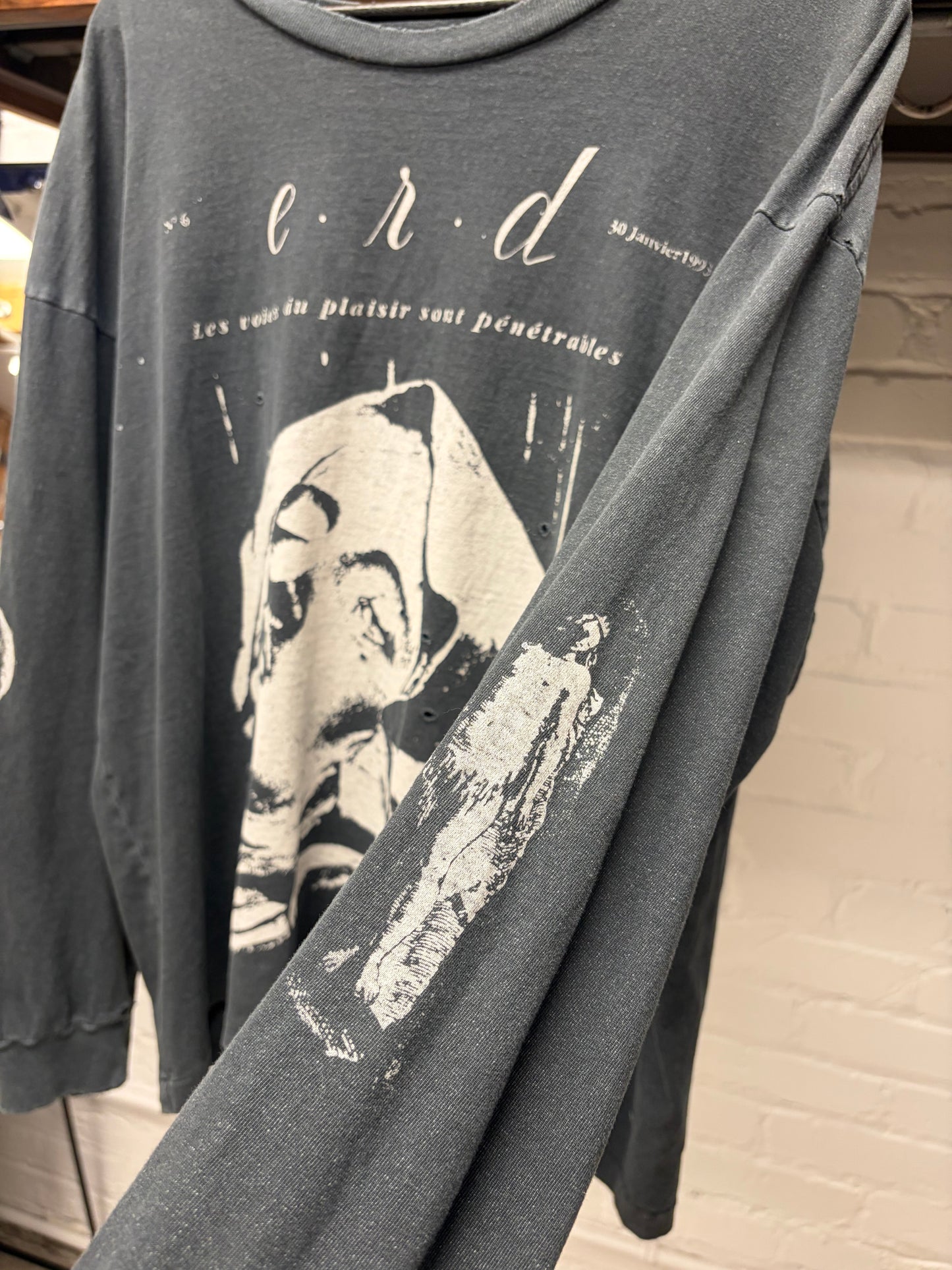 Enfants Riches Deprimes ‘The Latency’ Faded Black Long Sleeve Shirt