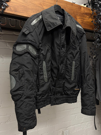 AW2004 Dolce and Gabbana ‘Goggles’ Military Inspired Black Flight Jacket